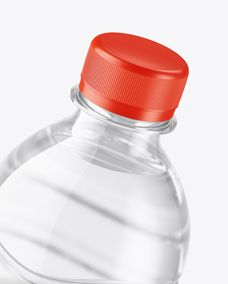 Clear PET Water Bottle Mockup