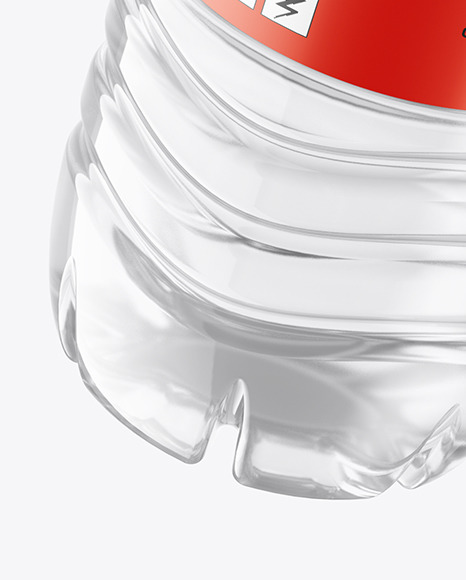 Clear PET Water Bottle Mockup