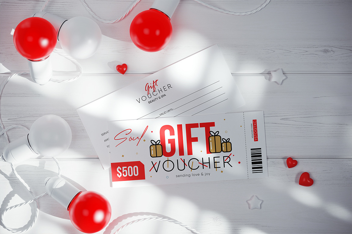 Gift Certificate Card Mockup Gift Certificate Card Mockup