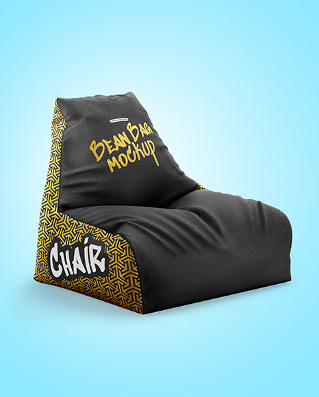 Leather Bean Bag Chair Mockup