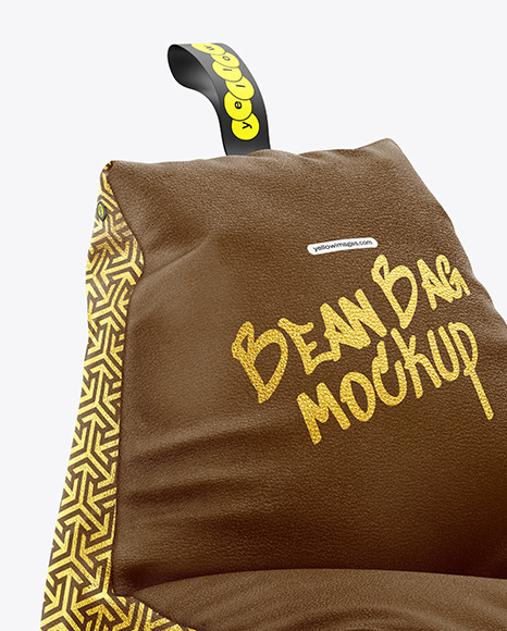 Leather Bean Bag Chair Mockup