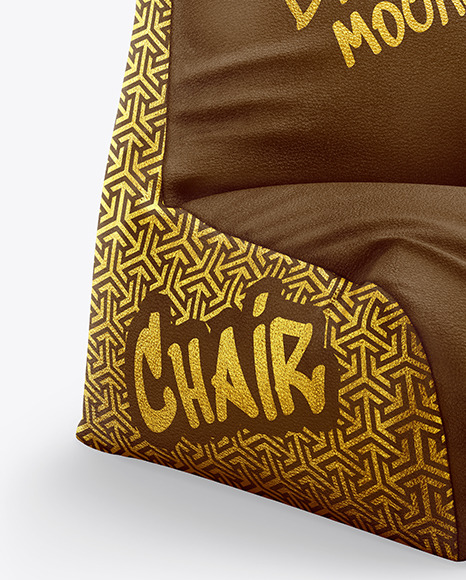 Leather Bean Bag Chair Mockup