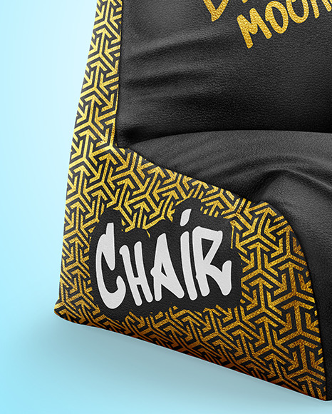 Leather Bean Bag Chair Mockup