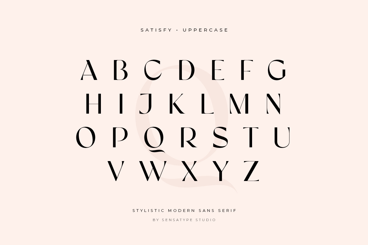 satisfy - modern stylistic sans serif