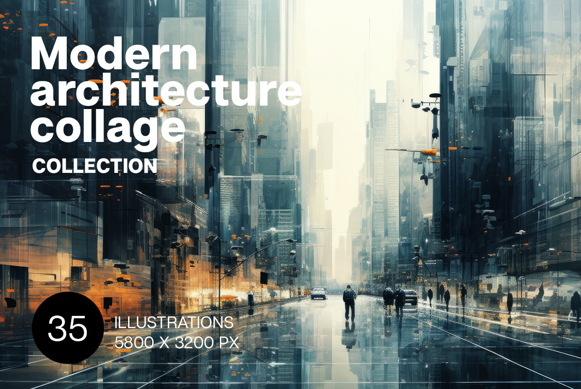 Modern architecture collage Modern architecture collage