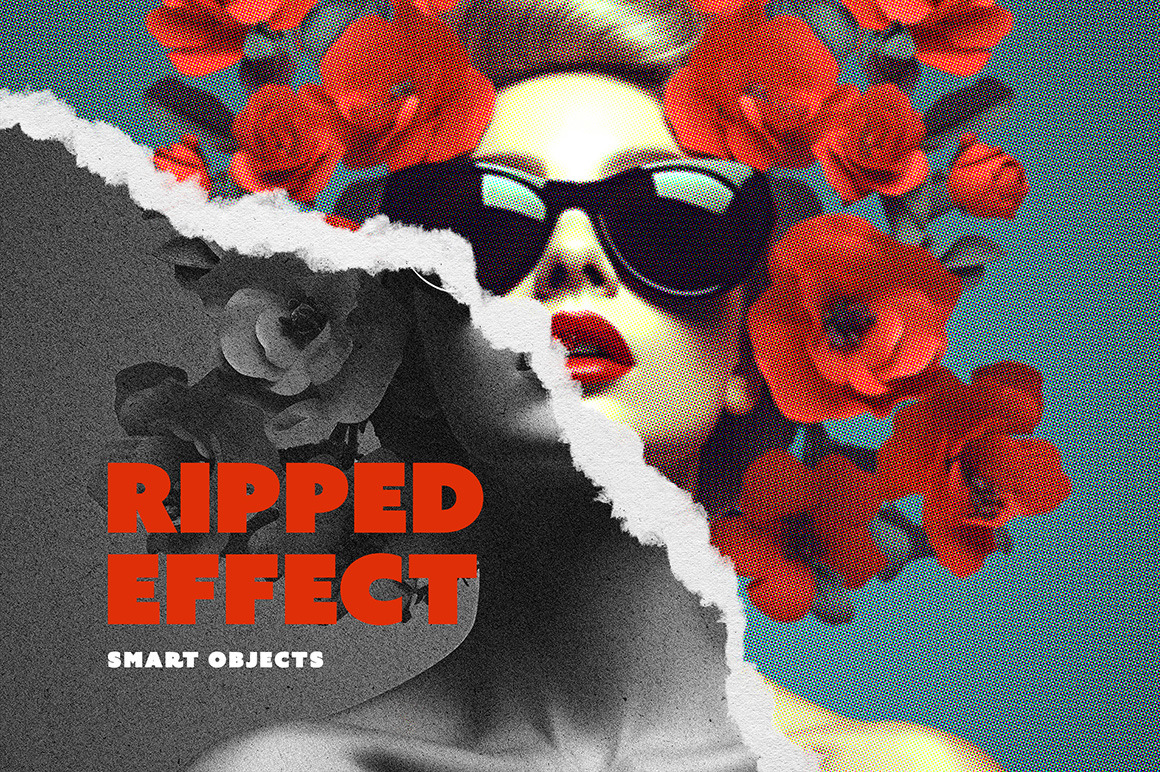 Ripped Magazine Photo Effect Ripped Magazine Photo Effect