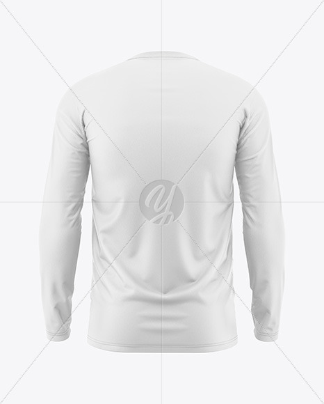 Men’s Long Sleeve T-Shirt Mockup - Back View