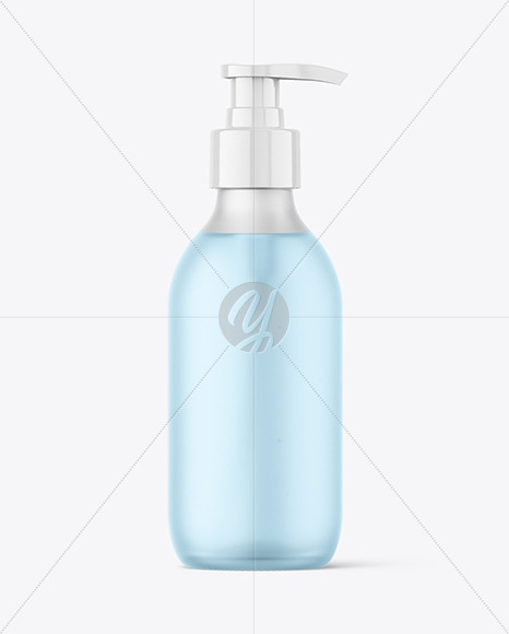 Frosted Glass Pump Bottle Mockup