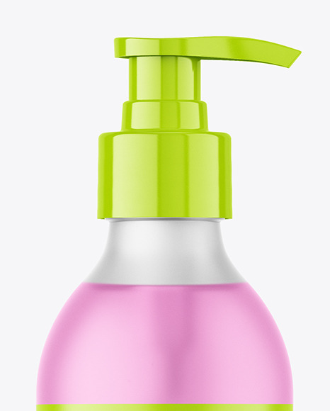 Frosted Glass Pump Bottle Mockup