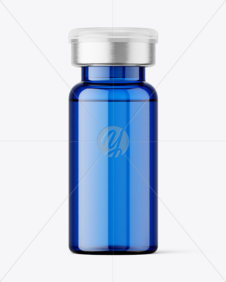 Blue Injection Bottle Mockup