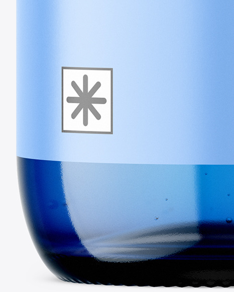 Blue Glass Bottle Mockup Blue Glass Bottle Mockup