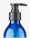 Blue Glass Pump Bottle Mockup Blue Glass Pump Bottle Mockup