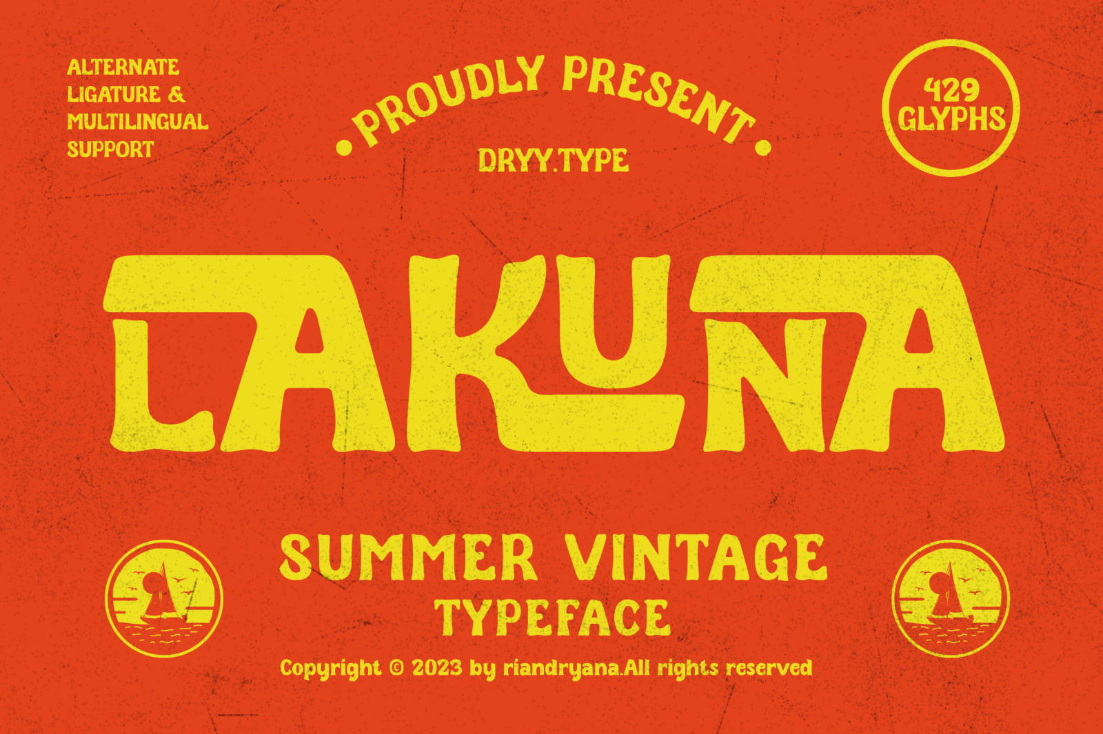 Lakuna - Vintage Summer Typeface