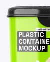 Glossy Plastic Food Container Mockup