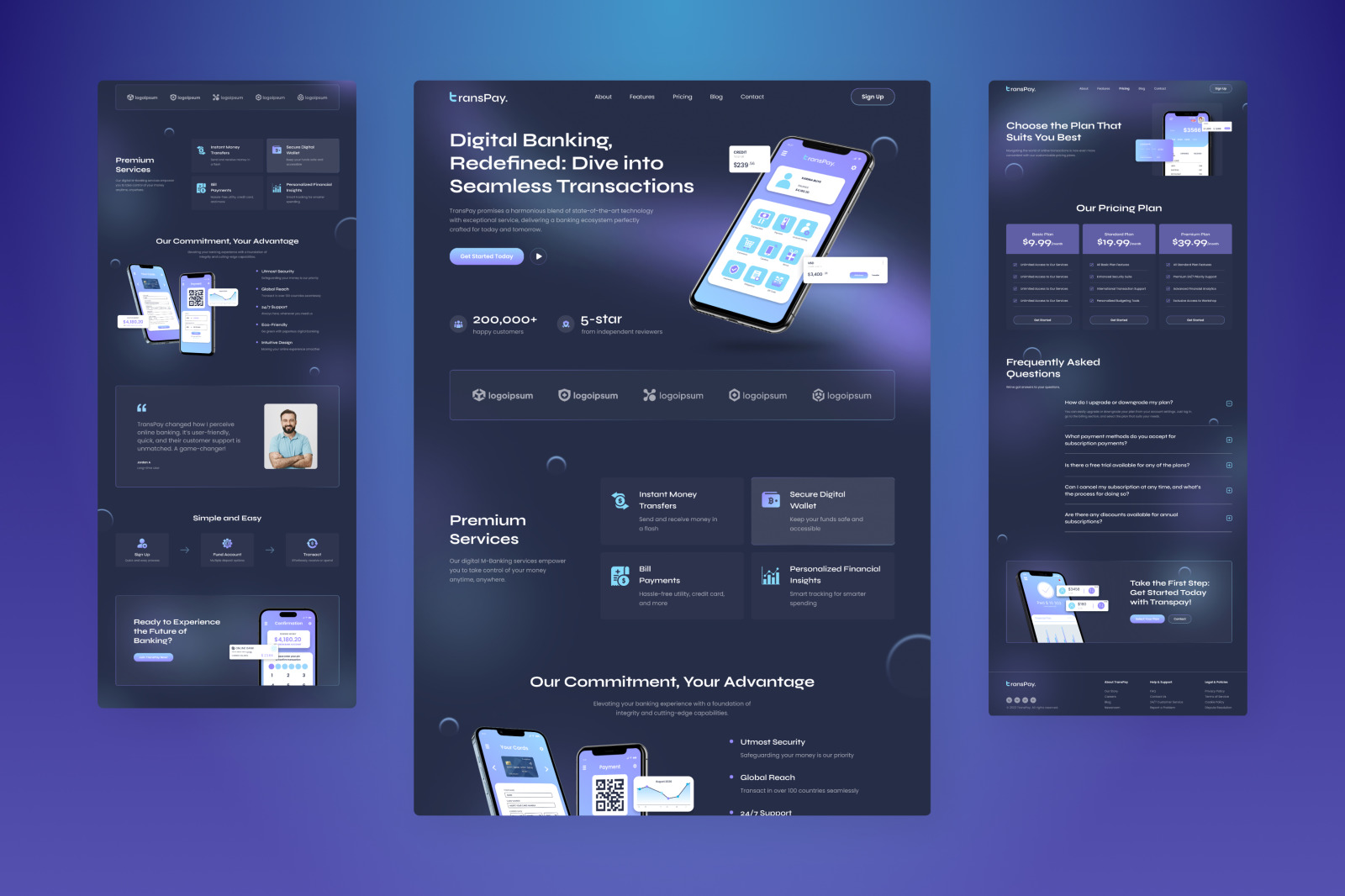 TransPay - Mobile Banking Website TransPay - Mobile Banking Website