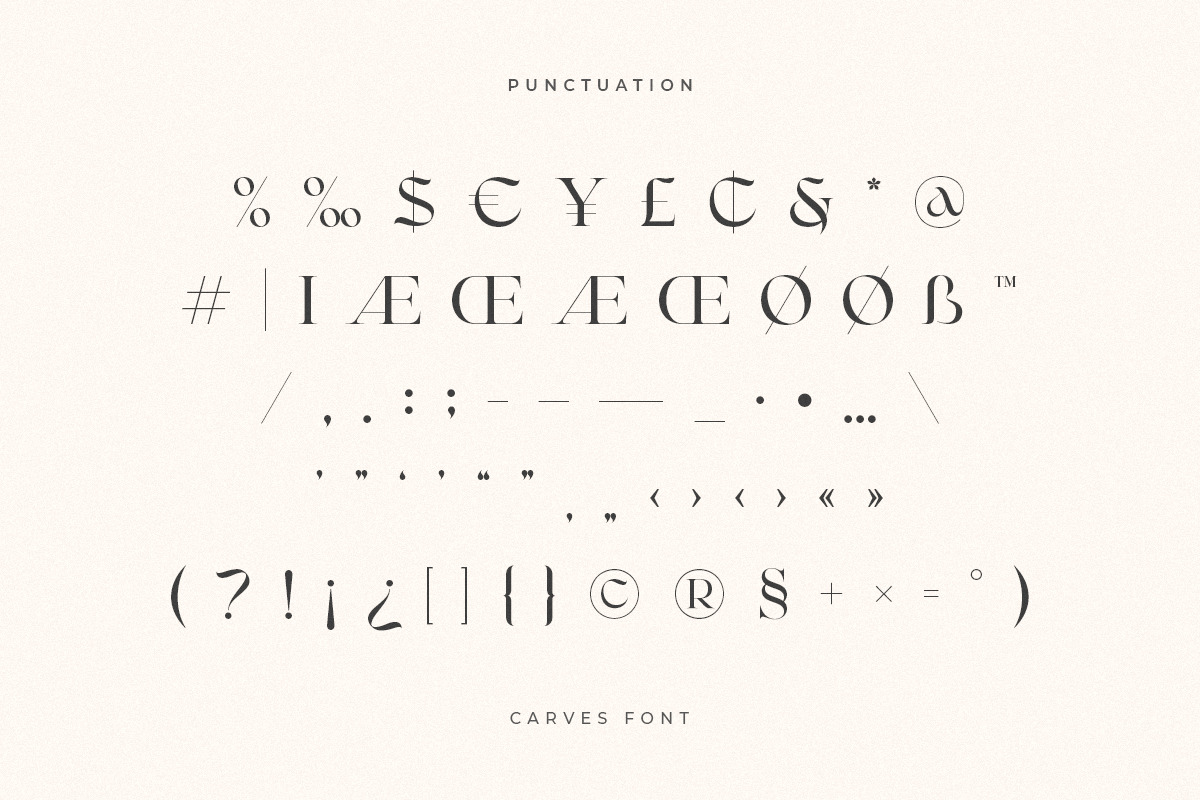 CARVES - Modern Display Font CARVES - Modern Display Font
