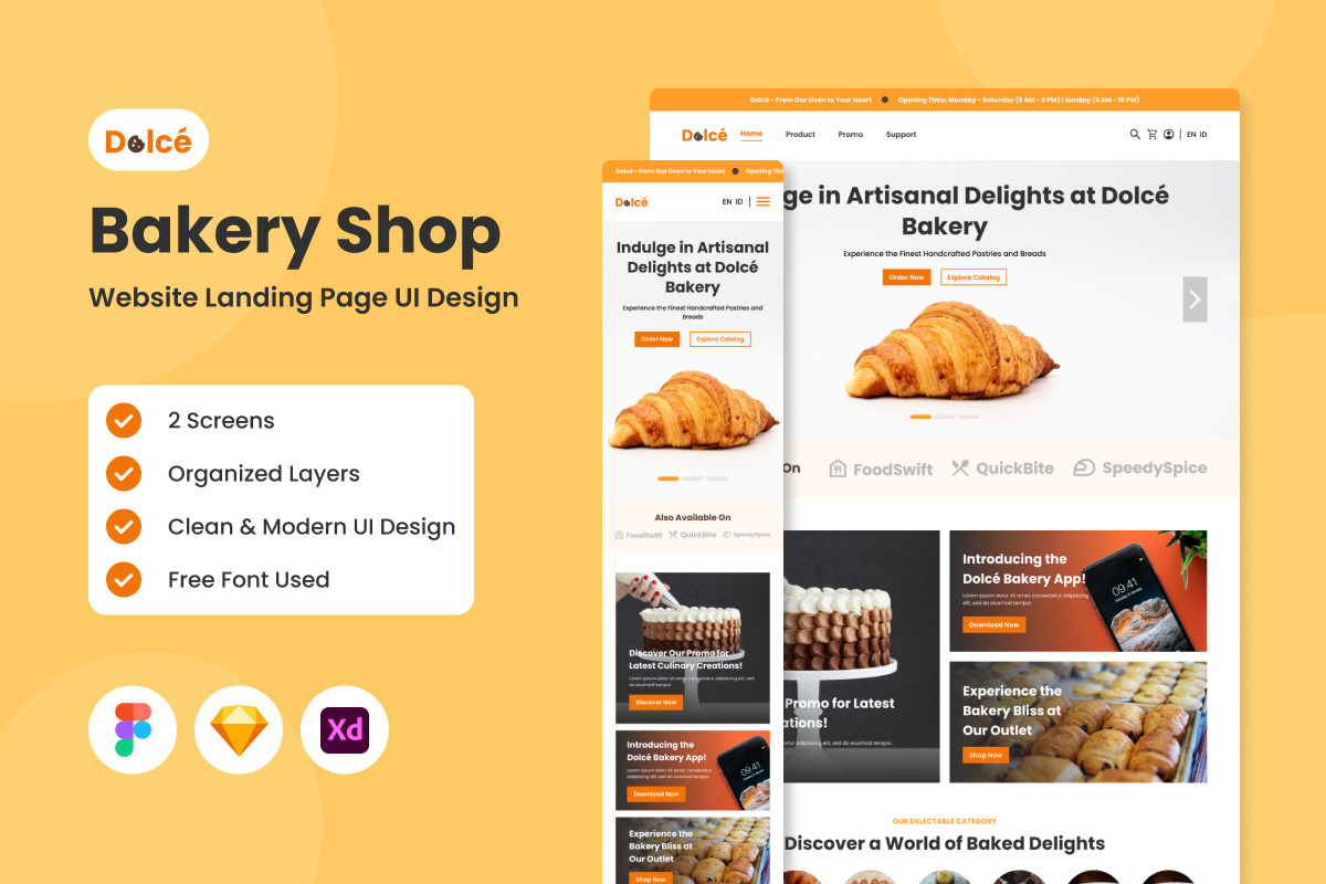 Dolce - Bakery Shop Website Landing Page Dolce - Bakery Shop Website Landing Page