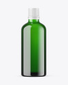 Green Glass Essential Oil Bottle Mockup