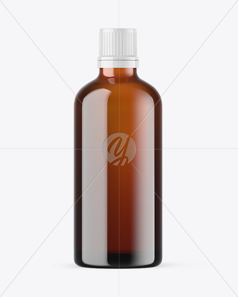 Amber Glass Essential Oil Bottle Mockup