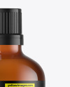 Amber Glass Essential Oil Bottle Mockup