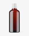 Dark Amber Glass Essential Oil Bottle Mockup