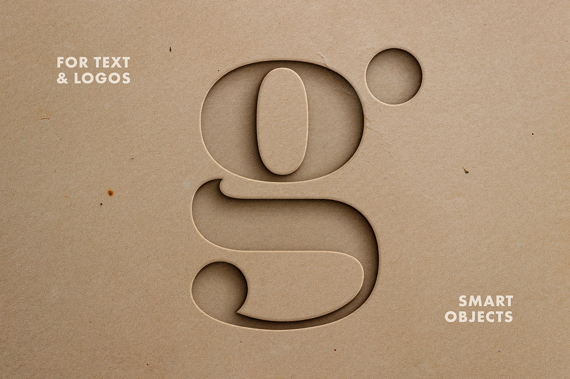 Cut-Out Paper Text & Logo Mockup Cut-Out Paper Text & Logo Mockup