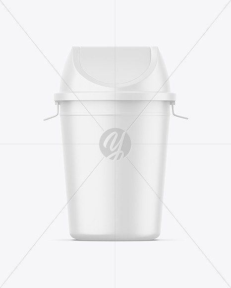 Matte Rubbish Bin Mockup