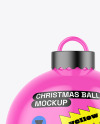 Glossy Christmas Ball Mockup