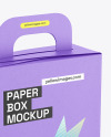 Kraft Paper Box with Handle Mockup