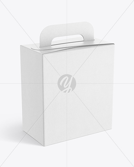 Kraft Paper Box with Handle Mockup