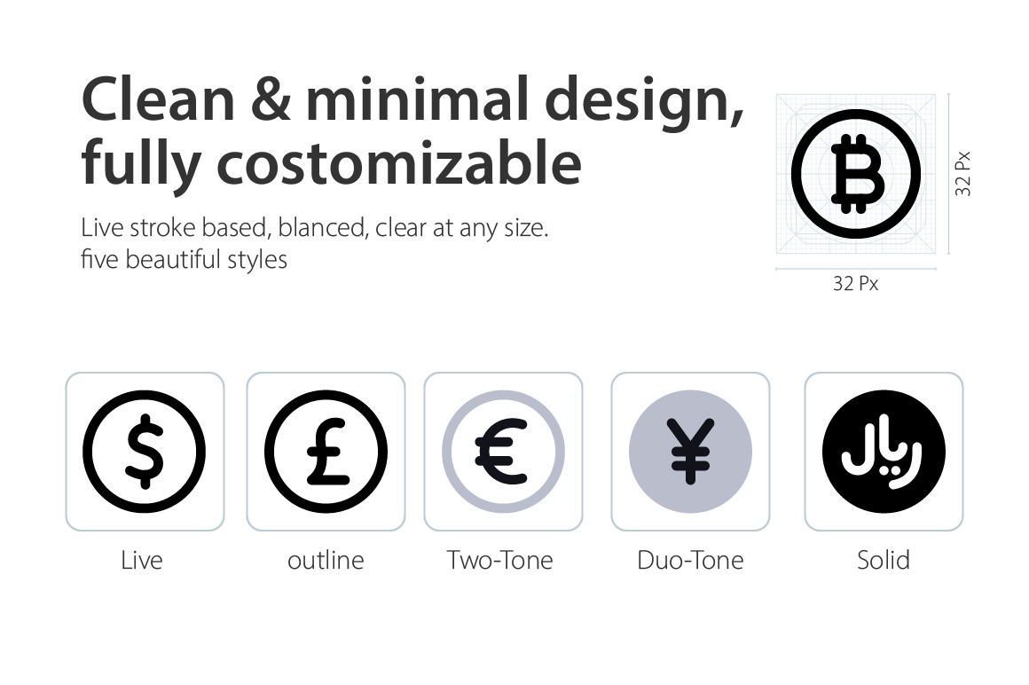 Currency icons Currency icons