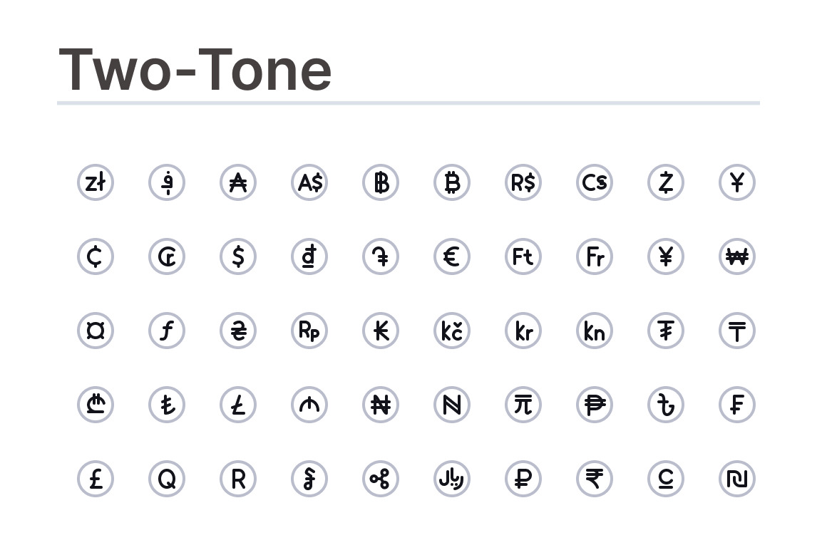Currency icons Currency icons