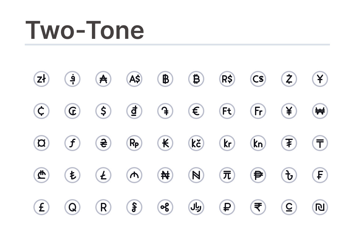 Currency icons