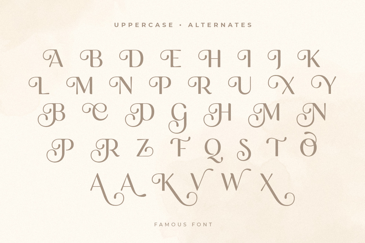 Famous - Modern Feminine Beauty Font