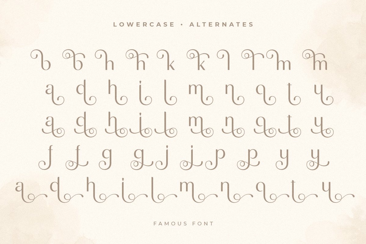 Famous - Modern Feminine Beauty Font