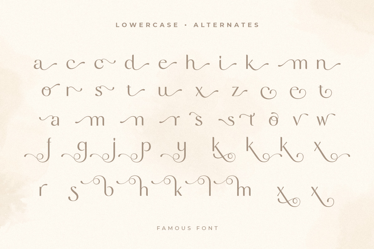 Famous - Modern Feminine Beauty Font