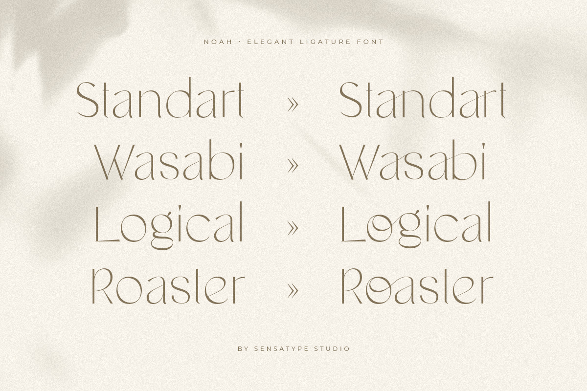 Noah – Elegant Ligature Font Noah – Elegant Ligature Font