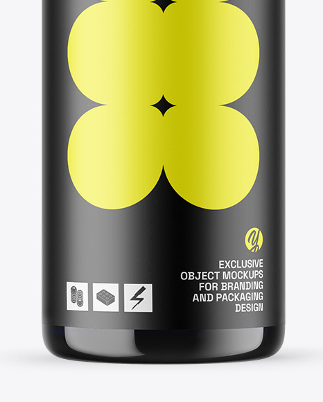 Blue Glass Cosmetic Bottle Mockup