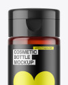 Dark Amber Glass Cosmetic Bottle Mockup