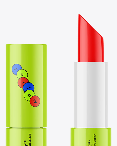 Glossy Lipstick Mockup