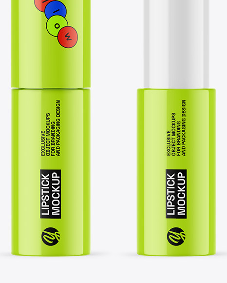 Glossy Lipstick Mockup