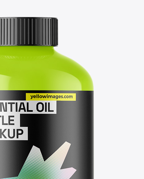 Glossy Essential Oil Bottle Mockup