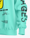 Oversize Hoodie Mockup - Half Side View