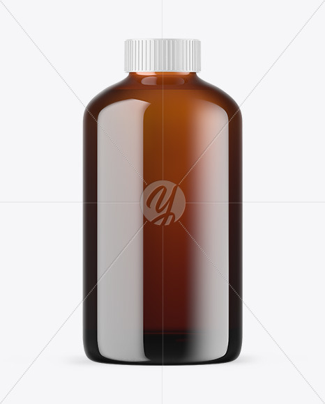 Amber Glass Essential Oil Bottle Mockup