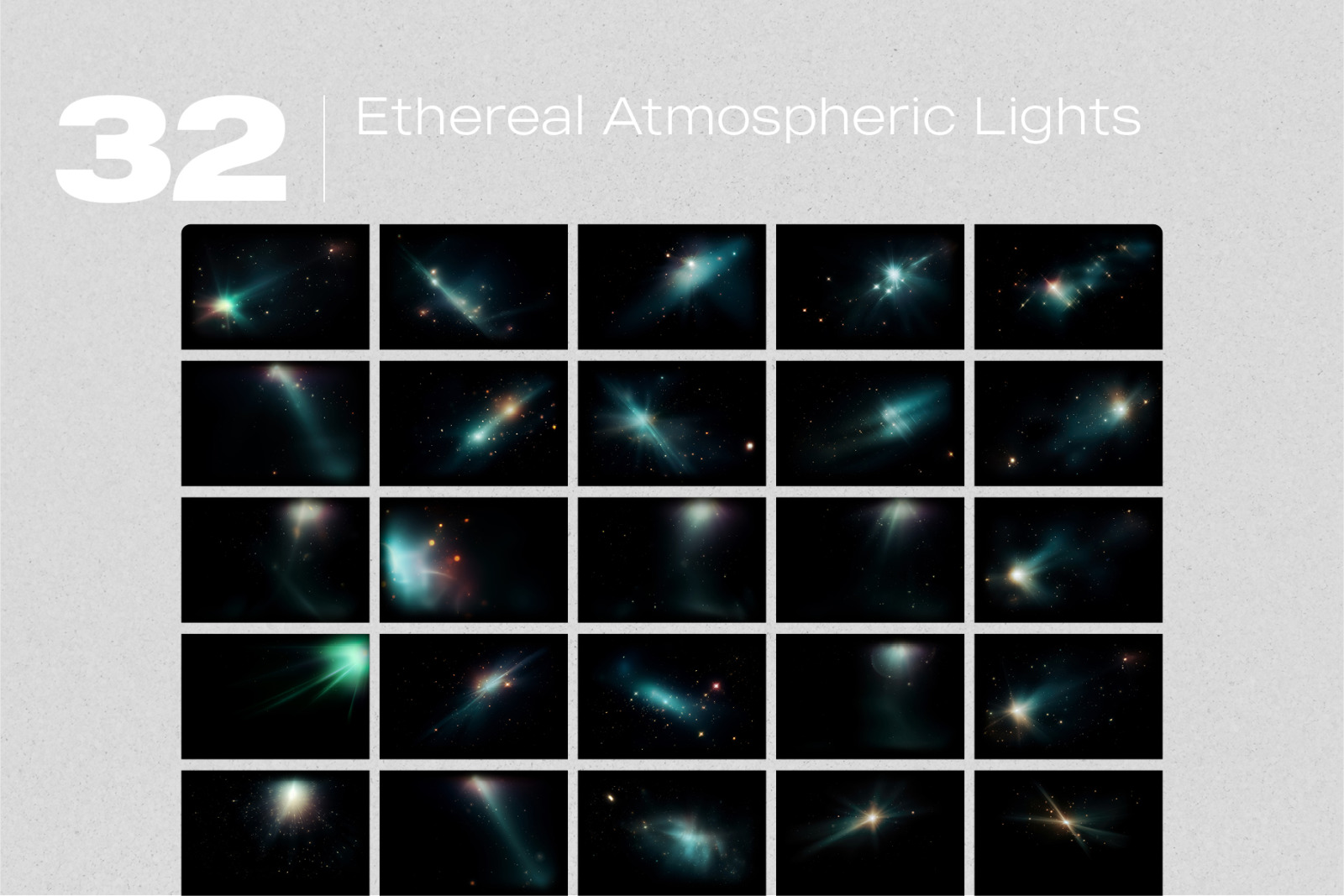 32 Ethereal Atmospheric Lights Effect Photo Overlays