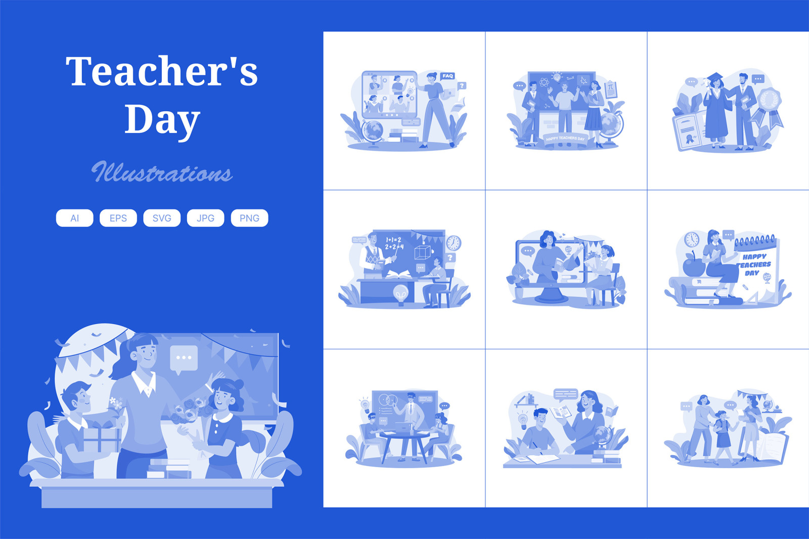 M602_Teacher&#039;s Day Illustration Pack