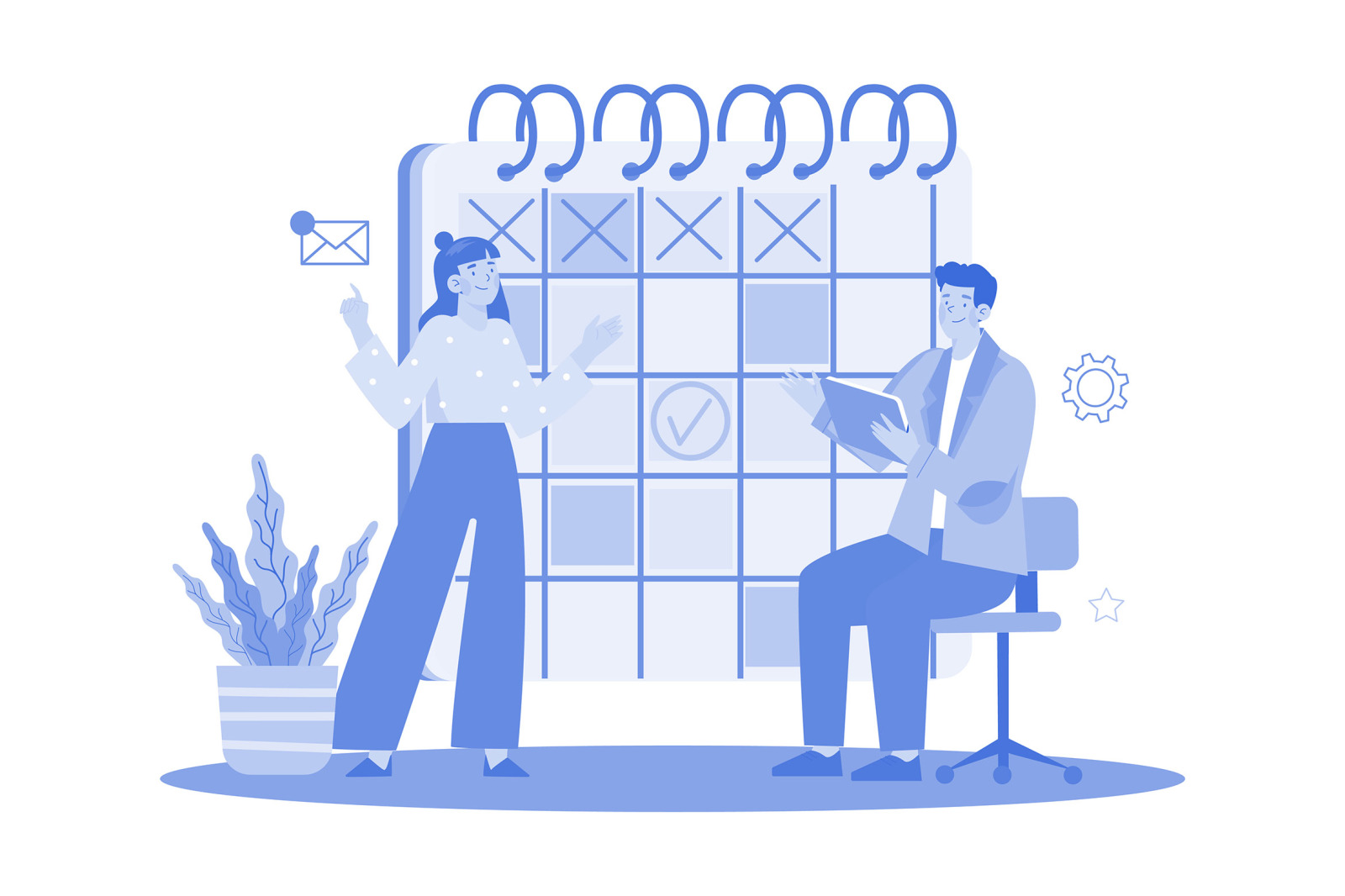 M605_Appointment Scheduling Illustration Pack