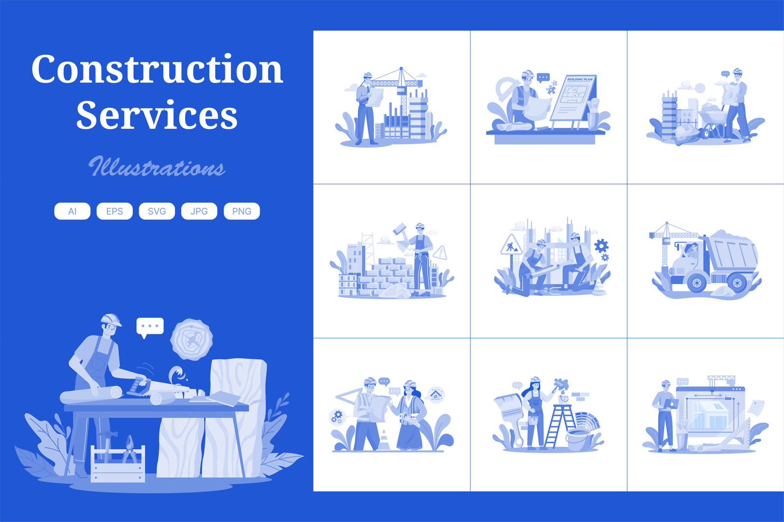 M607_Construction Services Illustration Pack