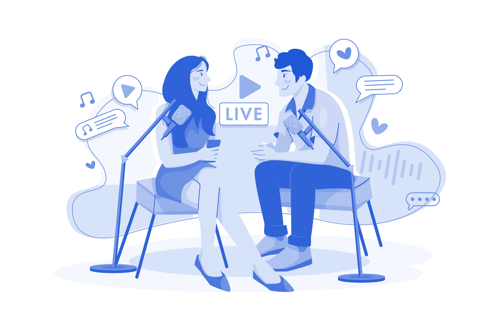 M611_Live Podcast Illustration Pack