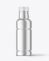 Metallic Bottle with Plastic Screw Cap Mockup